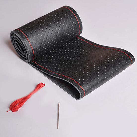 Leather Auto Steering Wheel Cover Soft Anti-slip Car Protect Sleeve