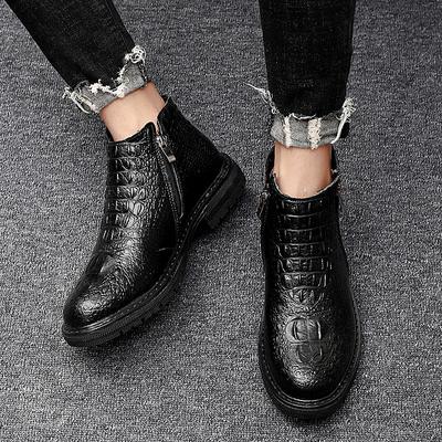 Brand Men's Ankle Boots Luxury British Style 2024 New Walking Shoes Quality Leather Senior Designer Business Mens Boots