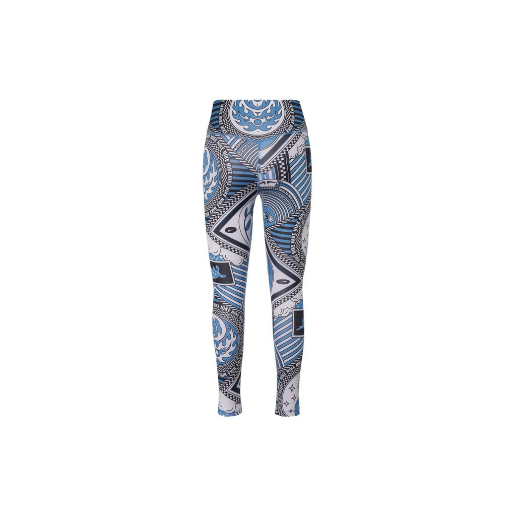 Nike One 7/8 Printed Tights Women Tights Blue CJ3899-435