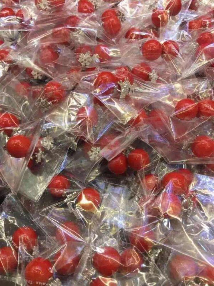 Korean Snowflake Antler Pearl Stud Earrings - Christmas Elk Red Pearl Jewelry Gift