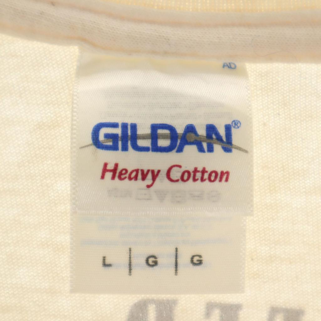 GILDAN Short sleeve T-shirt L Off-white Men's Used