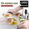 Anmu 304 Stainless Steel Divided Meal Tray
