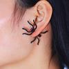 1 PC Black Spider Stud Earrings for Women 3D Creepy Personality Unique Punk Earring Brincos Fashion Zircon