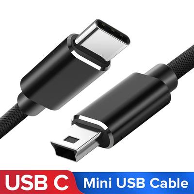 Digital Camera MP3 Player Quick Charging USB Type C To Mini USB Cable Data Sync USB-C To Mini 5-Pin