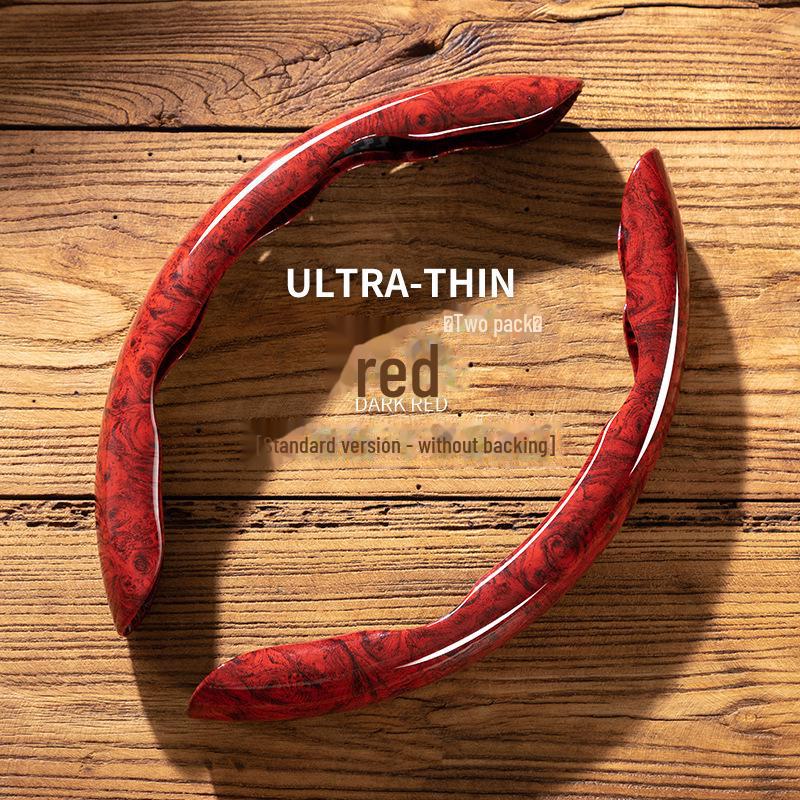 

Чоловічий чохол на кермо з текстурою персикового дерева - універсальний, ультратонкий, протиковзкий, ручка напівкришка 38cm червоний