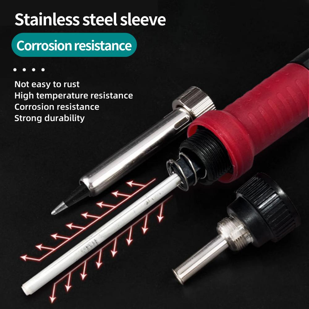 7-teiliges Set 80W Lötkolben mit digitalem LCD-Bildschirm 180-480 ℃ Temperatureinstellbares Schweißwerkzeug-Set