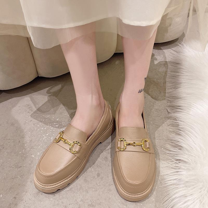 2023 Autumn/Winter Women's Thick Sole Loafers: Versatile British Style & Fashionable Soft Sole Southeast Asian Design.