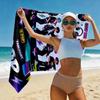 K-K-Pop Boy Print Microfiber Beach Towel Quick Dry Absorbent Sand Free For Beach Gym Pool Aesthetic Room Decor Cool Room Stuff