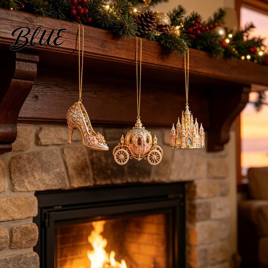 Celebration Tree Trim Christmas Magic Castle Hanging Ornament Acrylic Festive Holiday Decor Pendant for Durable Winter Ornament Home Party