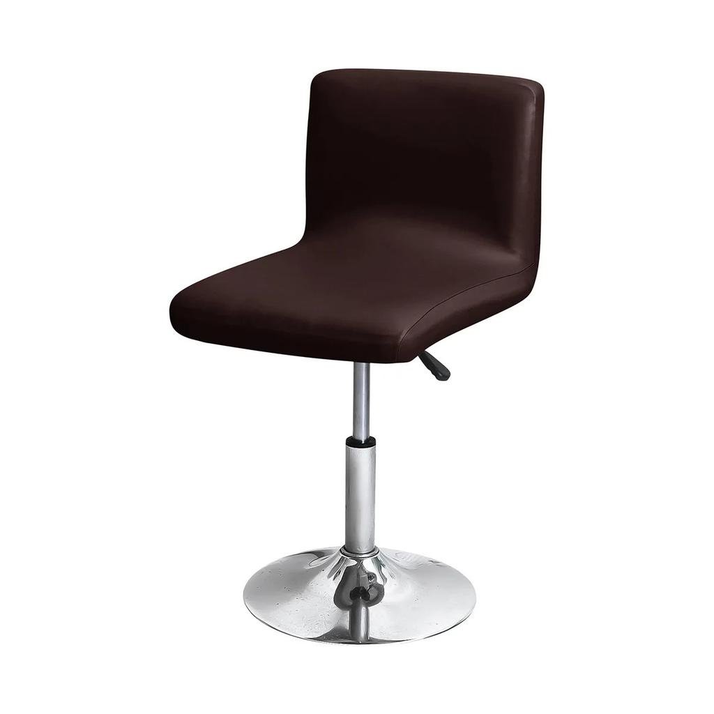 Waterproof Pu Leather Rotating Bar Stool Cover Stretchable And Durable Bar Stool Cover Easy-To-Clean Faux Leather Slipcover