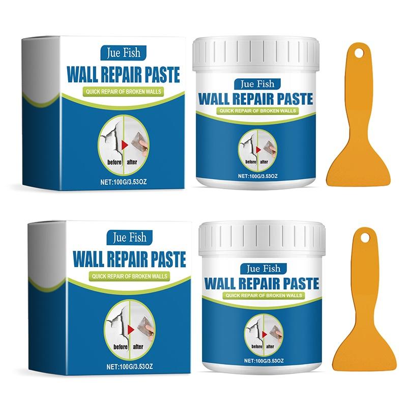

Wall Repair Paste Set with Spatula - Easy-to-Use, No-MixingFormula ldeal for Home Wall Fixes White Color Long-Lastin 100g
