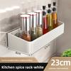 Modern Kitchen Wall Mount Spice Rack With Stainless Steel Shelves For Home Use