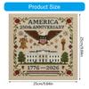 US 250th Anniversary Cross Stitch Kit Personalized Patriotic Cross Stitch Commemorative Embroidery for Beginners Stamped