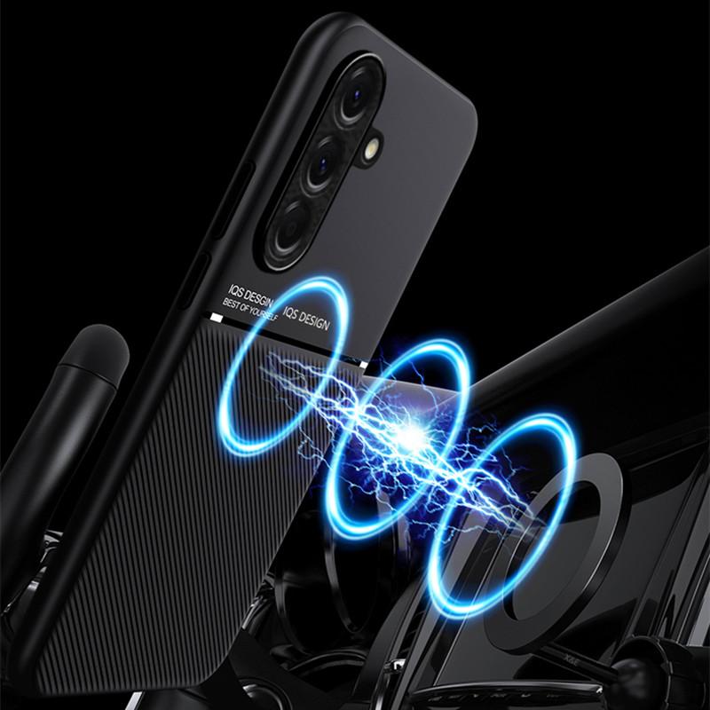 For Samsung A17 A16 Car Magnetic Leather Texture Case For Galaxy A15 A14 A13 A12 A07 Soft Silicone Shockproof Protective Cover