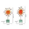 Harz Handwerk Transparent Farbe Verlauf Sonnenblumen Geometrisch Sonne Abstrakt Ornament Dekorative Figuren Zimmer Dekoration
