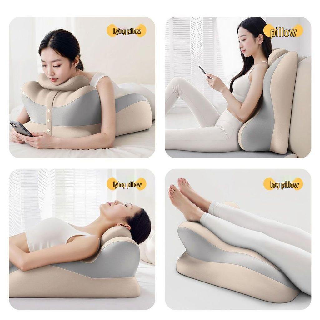 Washable Multi-Functional Neck & Lumbar Support Pillow with Cervical Spine Protection, for Side Sleeping & Maternity Use