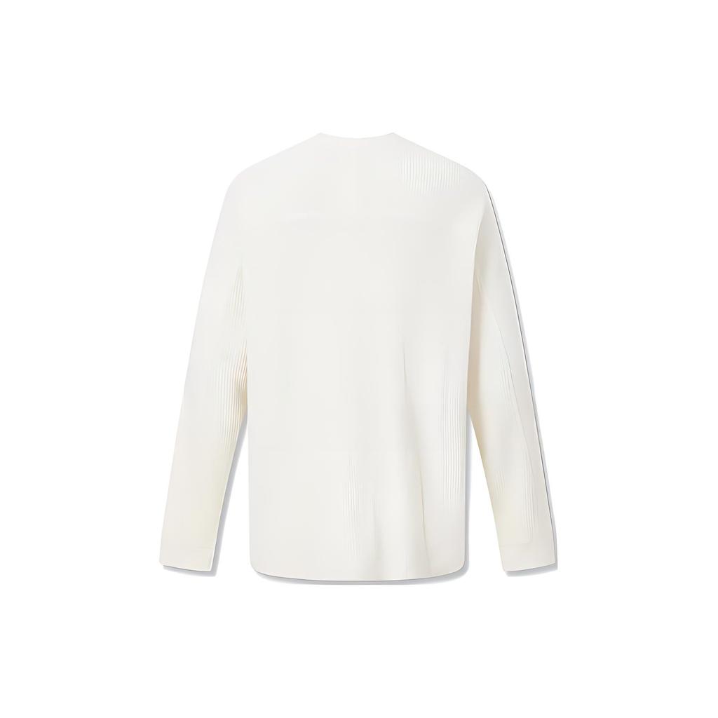 Levis FW23 Solid Color Crew Neck Pullover Long Sleeve Sweatshirt Men sweatshirt White A1851-0010