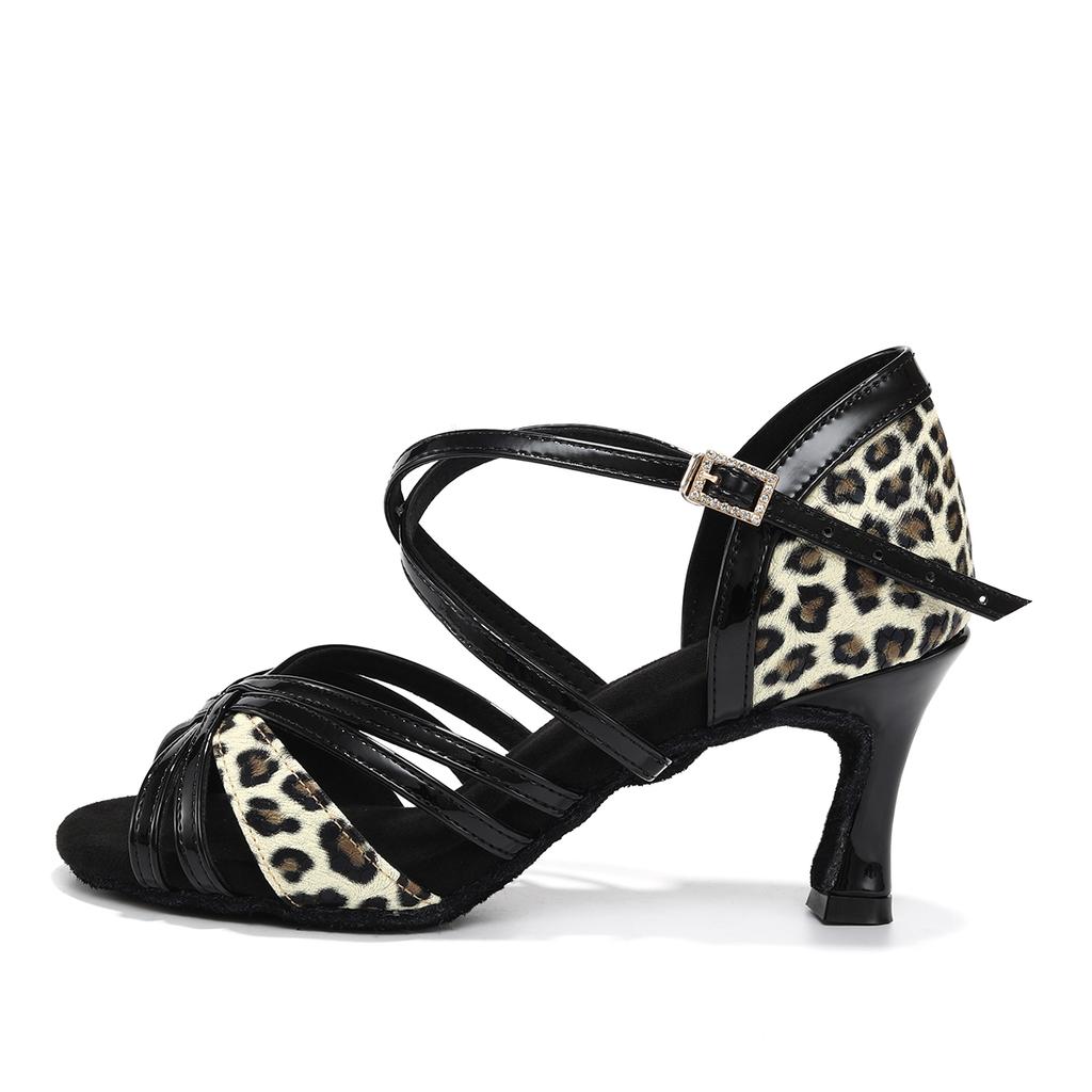 High Heel Latin Dance Shoes Adult Women Soft Soled Tango Salsa Ballroom Social Dancing Shoes Heeled 7cm