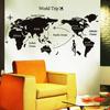World Map Wall Sticker Large Removable Vinyl Decal for Travel Theme Office Study Room Home Decoration