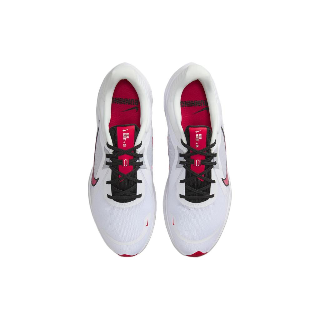 Nike Quest 5 White Fire Red Men Sneakers Light-Smoke-Grey Black DD0204-104