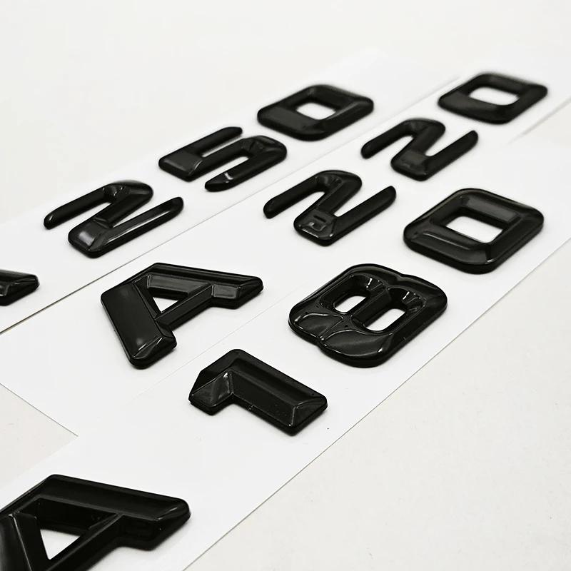 3D ABS Black Car Letters Logo A180 A220 A260 Badge Rear Trunk Emblem Decals For Mercedes Benz A Series A180 A200 A250 A260 W177