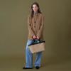 Toro Leather Handle Canvas Bag_beige