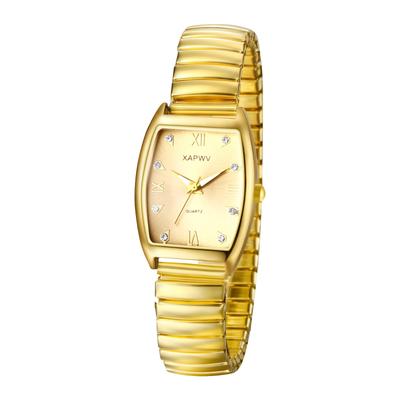 Einfache und stilvolle quadratische Uhr für Damen mit römischer Analoganzeige und Wochentag, Einheitsgröße, antikes Quarz-Modeaccessoire, perfektes Geschenk für oder Liebhaber