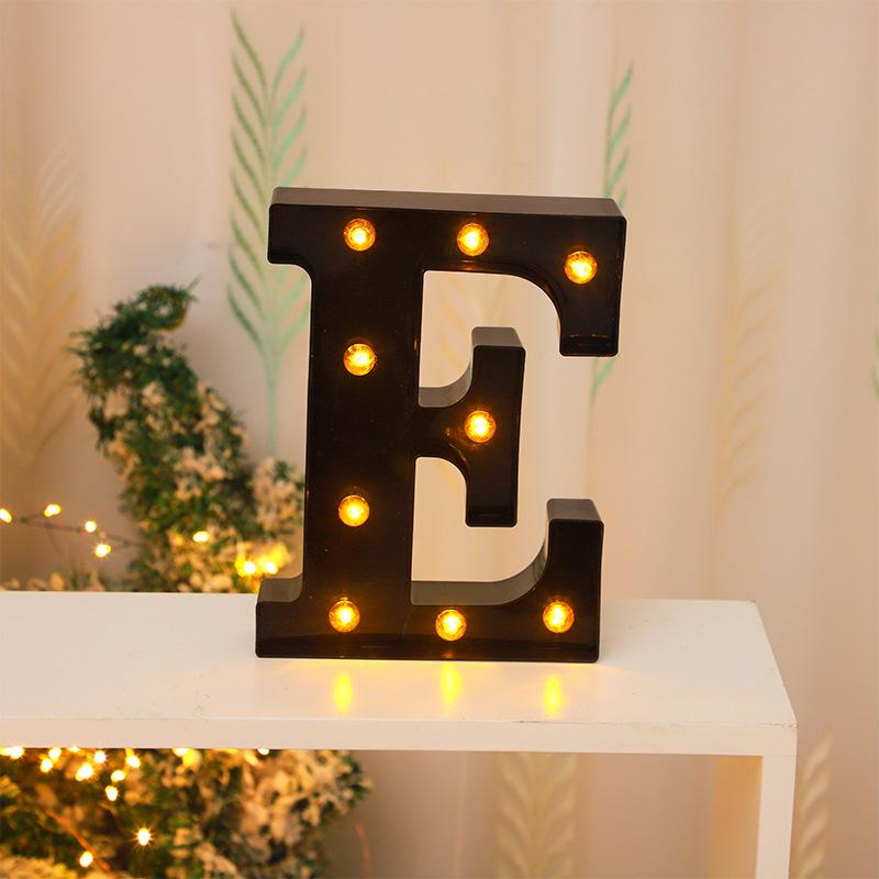 Cross-border Hot-Selling Black LED Letter Lamp for Proposal, Festival Decoration, and Ambiance Arrangement