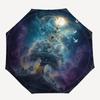 Enchanted Forest Moonlit Night Umbrella, Portable 3-Fold Umbrella for Men & Women,Christmas Gift ES362