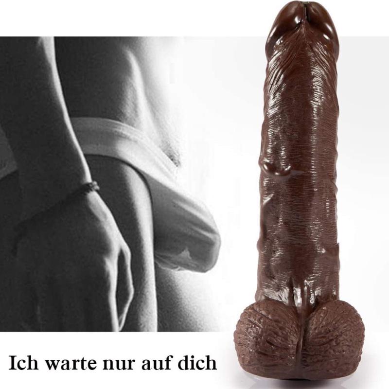 Realistic Silicone Dildo Large Dildo Sex Toy for Women with Thick Glans Real Dong with Powerful