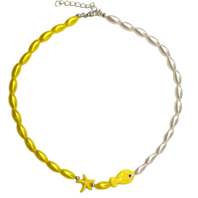 Elegant Clownfish Necklace Accessory Unique Clownfish Pendant Necklace with Bead Chain Charm for Fashion Enthusiasts