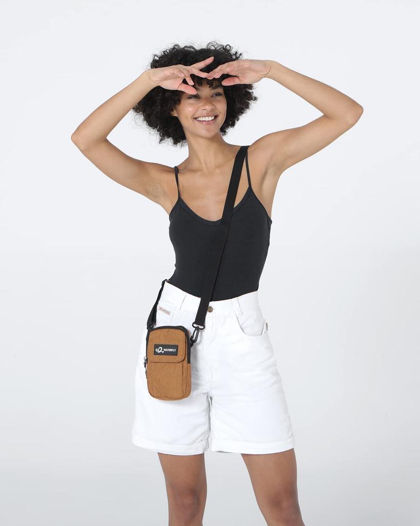 Waterfly Smartphone Belt Shoulder Bag for Small Smartphone Shoulder Mini Shoulder Smartphone Shoulder Mobile Phone Waist Pouch with Perfect for