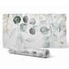 Elegant Watercolor Leaves and Twigs Desk Mat 90x45 Cm