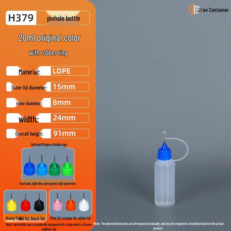 Translucent LDPE Pinhole Oil Bottle 5ml-120ml for Nail Art Glue