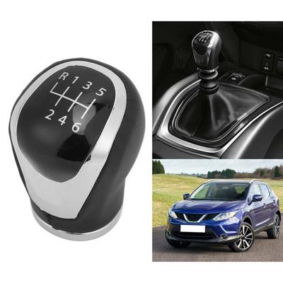 6 Speed Gear Shift Lever Knob Shifter Head Manual Replacement for Nissan Qashqai J11 X-Trail