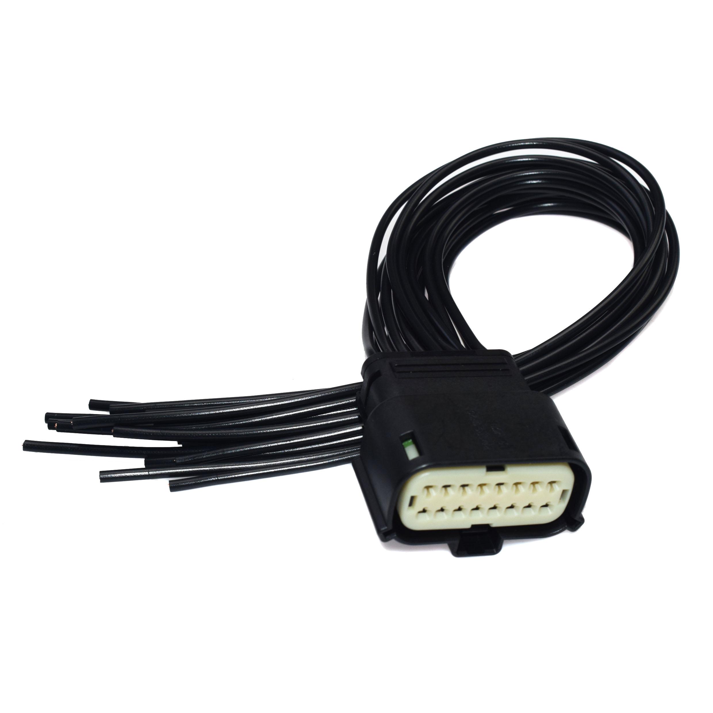 16 way Headlight Wiring Connector Pigtail Plug Harness For Jeep Grand Cherokee Xenon SRT HID LED DRL 2014 2015 2016 2017 2018 1 piece