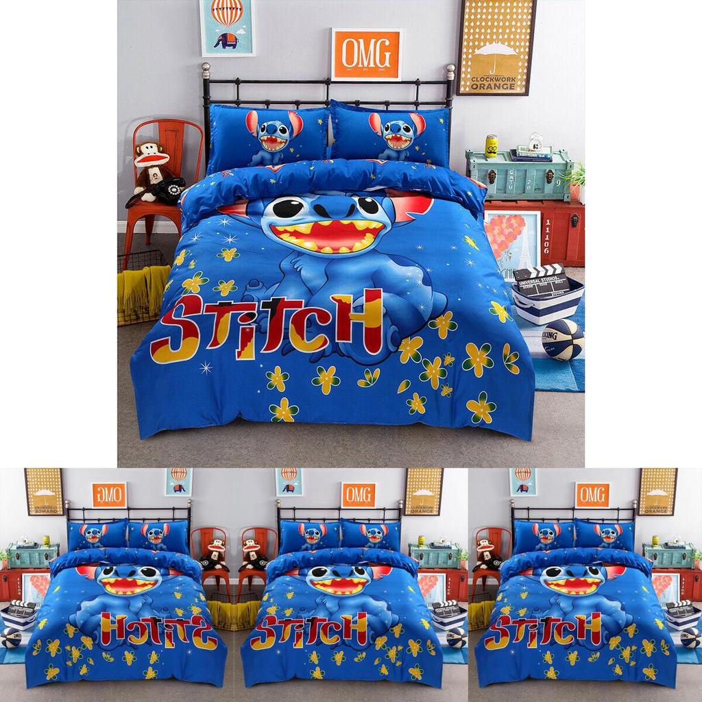 Luxurious Lilo Stitch Double King Duvet Cover Set With Soft Pillowcases Included