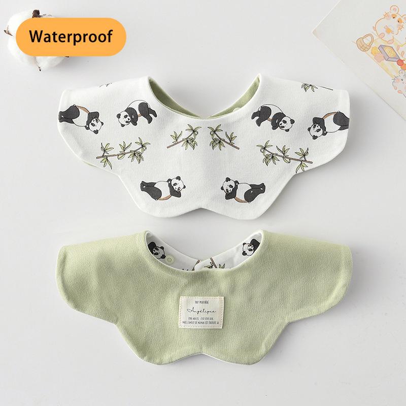 New Waterproof Two-sided Usable Baby Feeding Drool Bib Infants Wave Petal Saliva Towel Soft Burp Cloth For Toddler Kids Bibs