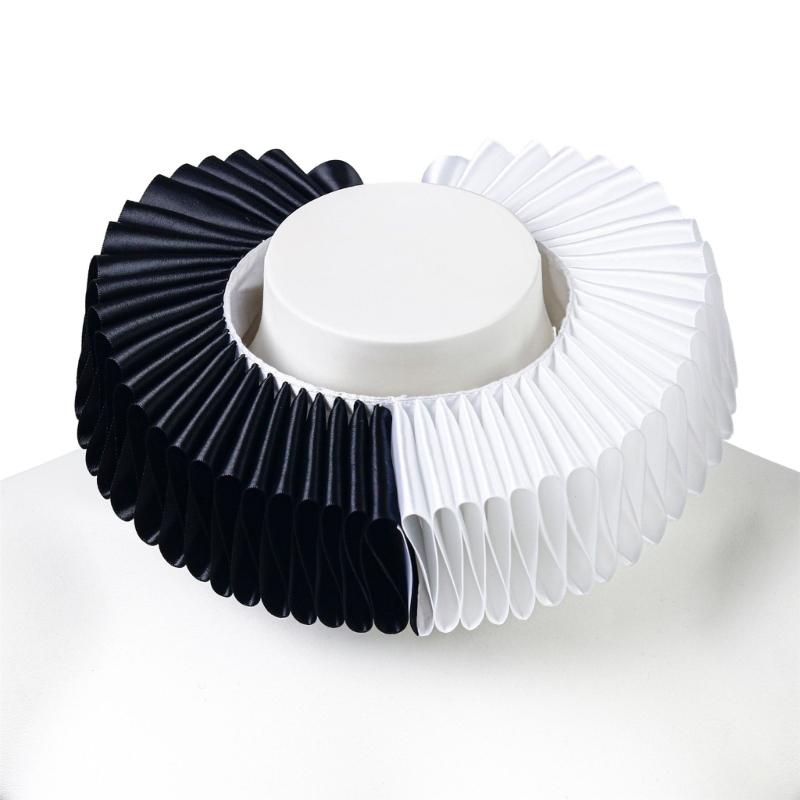 Victorian Detachable Collar Neck Ruff Collar For Formal Event And Daily Outfit Halloween Clown Outfit Enhancement Props