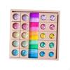 Wooden GEM Blocks for Kids Open Ended Play Learn Color Educational Toys Smooth Construction Toy