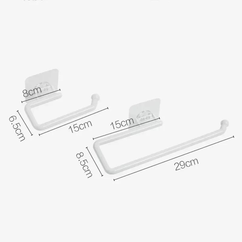 Kitchen Tissue Holder Hanging Toilet Roll Paper Holder Kitchen Paper Towel Rack Bathroom Cabinet Door Hook Holder Organizer