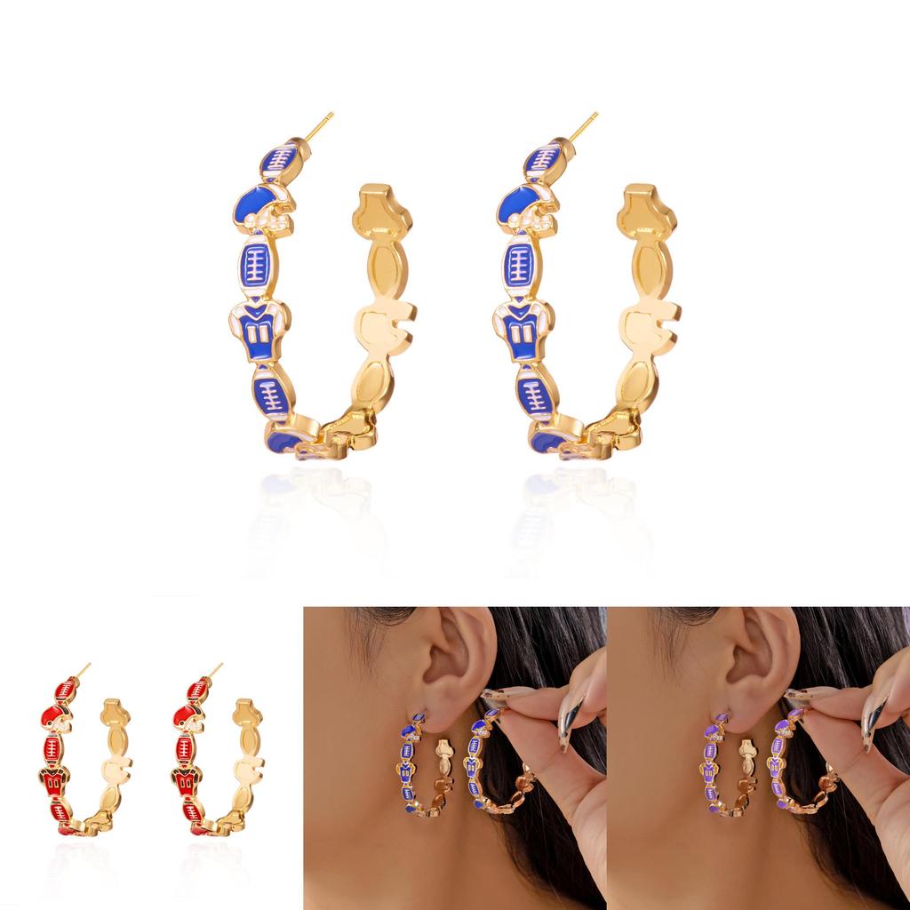 Stylish Geometric Earrings For Sports Fans With Nickelfree Posts