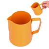 600ml Rostfritt Stål Skumkanna Mjölk Kaffe Skumkanna med Spetsig Hällpip för HemmetOrange