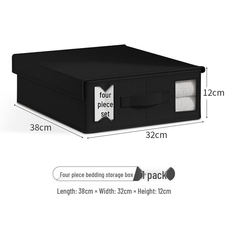 Four-Piece Quilt Cover Set with Storage Box and Wardrobe Organizer