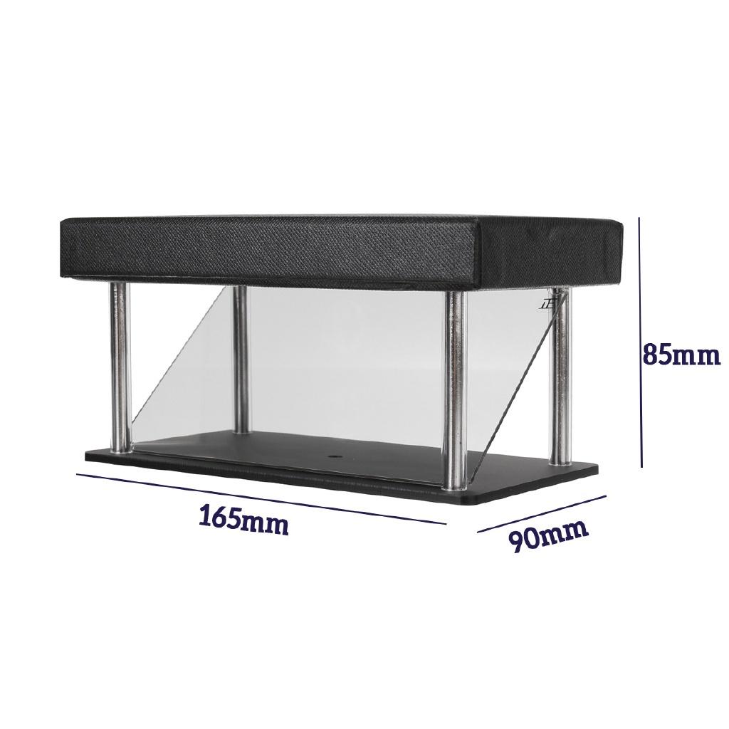 

Черная подставка Проектор Пирамида Голографический дисплей 3D Мобильный телефон Голографическая коробка Дисплей Роскошная витрина Для 3,5-6 Использовать Новый