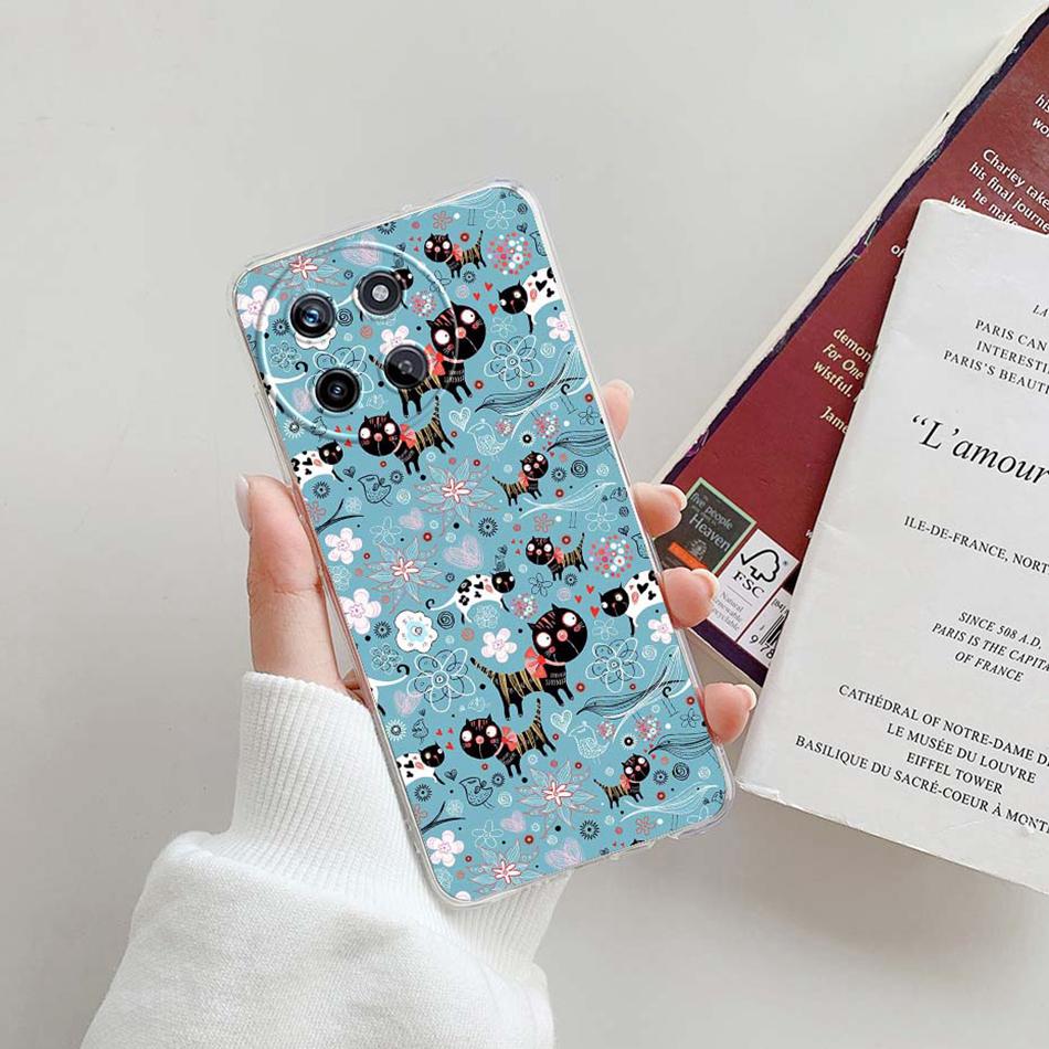 For Realme 11 4G Case Cute Fashion Patterns Clear Silicone Soft TPU Phone Back Cover For Realme 11 Realme11 4G 2023 Funda Bumper