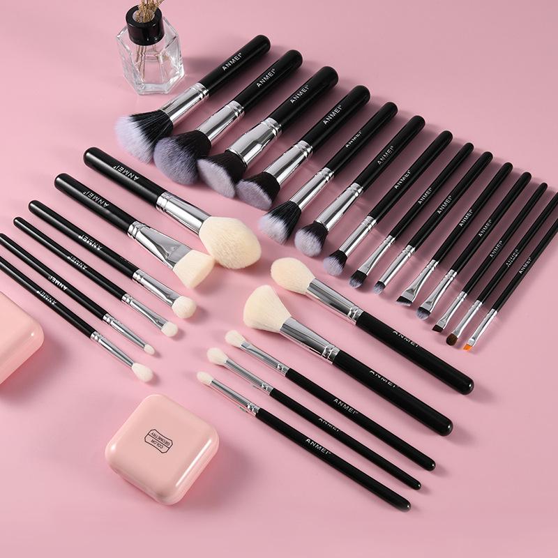 ANMEI 25-Piece Professional Animal Hair Makeup Brush Set