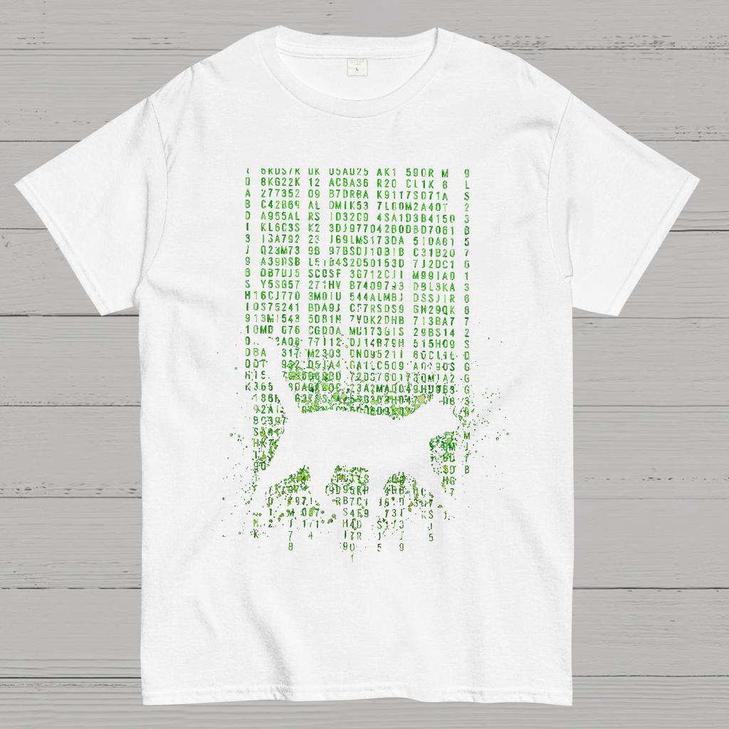 Digital Cat Print Short Sleeve Creative Design Top Fashion Casual Loose T-shirt Sports Street Wear Unisex