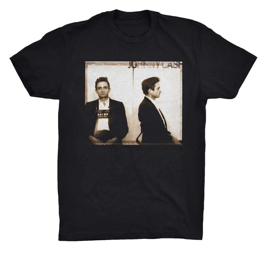 Johnny Cash Mugshot Gift For Fans T-shirt size S-5XL S