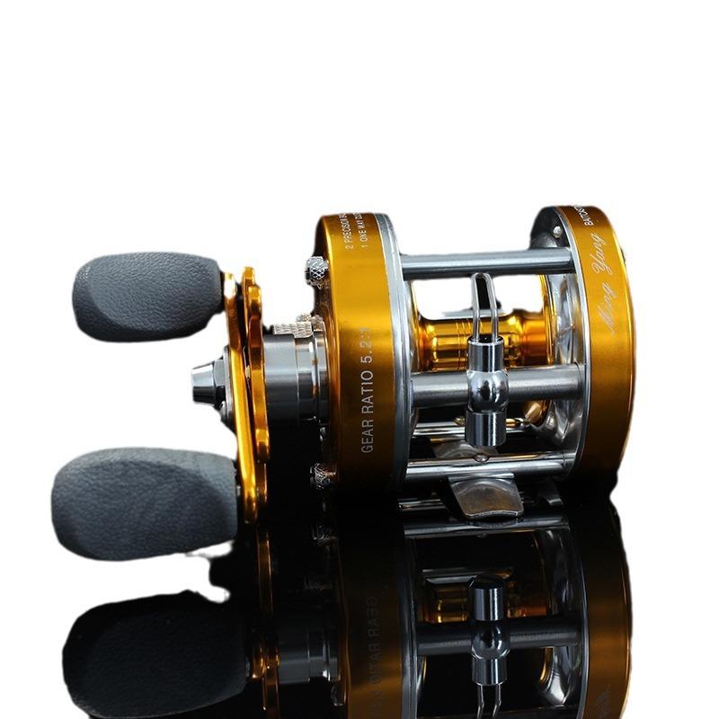 Left and Right Handsmetal Bearing Spinning FishingReel Speed5.2:1Double Brakes  Powerful Reel Saltwater Fresh Water Drag